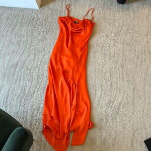 Red express midi dress